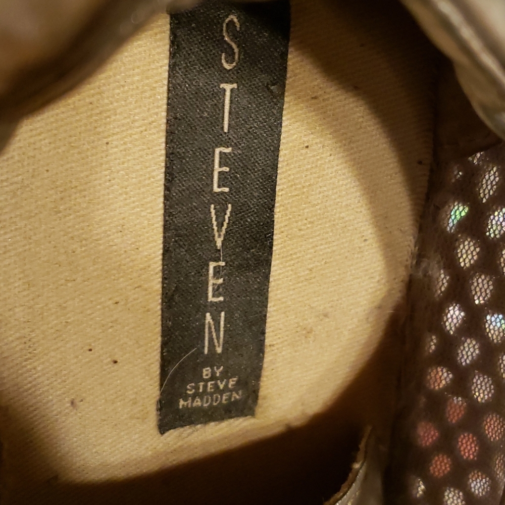 Steven By Steven Madden Silver Sneakers Size 9M - Picture 10 of 11